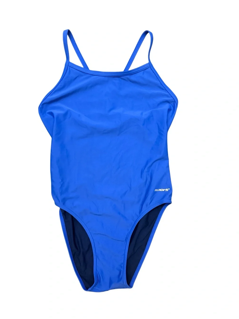 Classic Scoop-Neck One-Piece Swimsuit - Blue